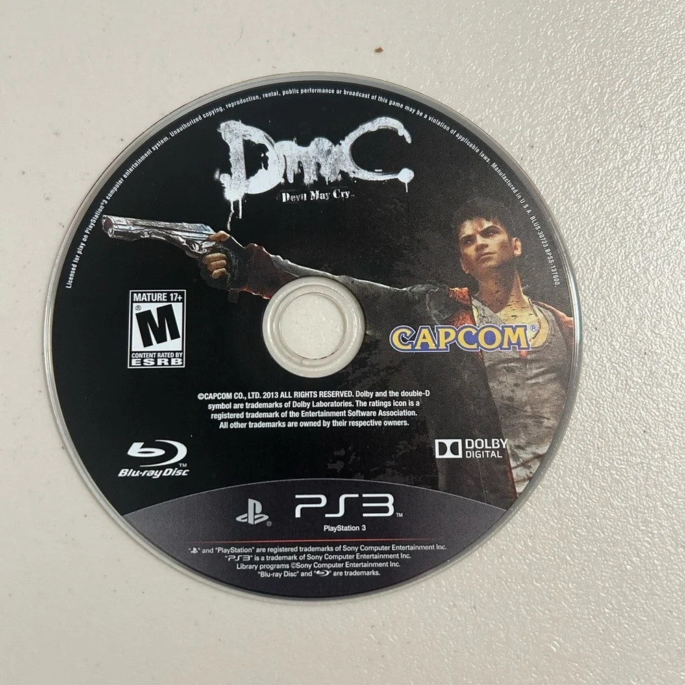 PS3 DMC Devil May Cry Game Blu-Ray Capcom Loose Disc
